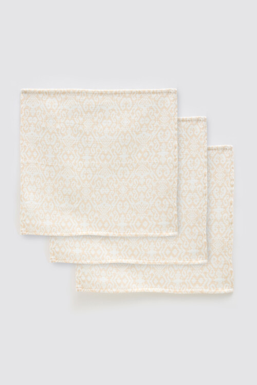 3Lü Ağız Bezi Seti - İkat / Bej