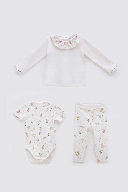 Body & Pants & T-Shirt Set (3-Piece) - Theatre / Pink
