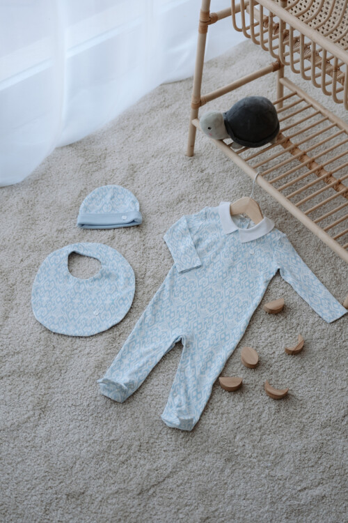 3Lü Yenidoğan Seti - İkat / Mavi