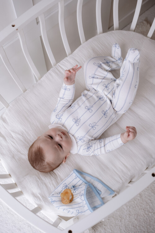 NEWBORN SET (3-PIECE) - RIBBON/BLUE