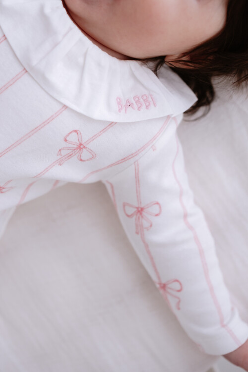 NEWBORN SET (3-PIECE) - RIBBON/PINK