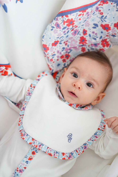 NEWBORN SET (3-PIECE) - TINY FLOWERS/RED