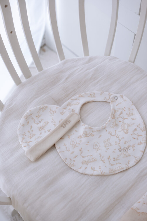 NEWBORN SET (3-PIECE) - TOILE DE JOUY/BEIGE