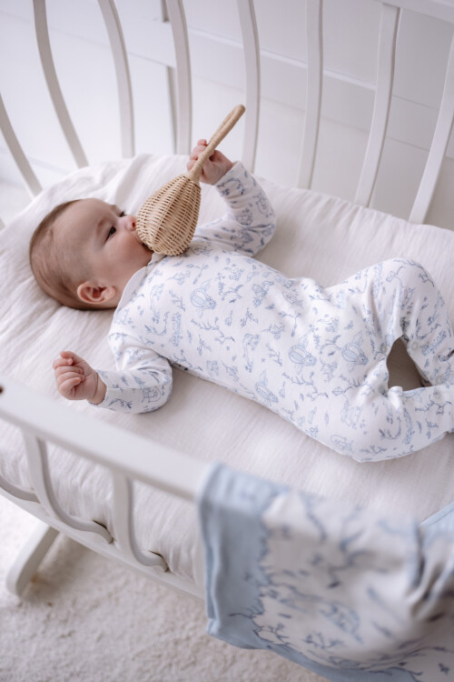 NEWBORN SET (3-PIECE) - TOILE DE JOUY / BLUE