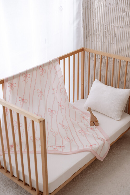 NEWBORN SET (4-PIECE) - RIBBON/PINK