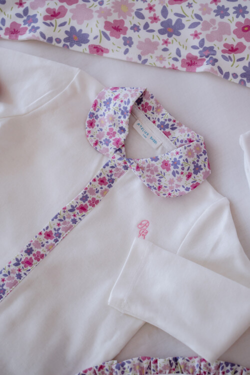 NEWBORN SET (4-PIECE) - TINY FLOWERS / PINK