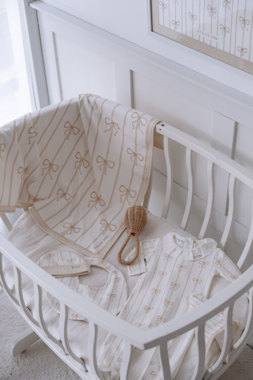 Newborn Set (5 Piece) - Ribbon/Beige