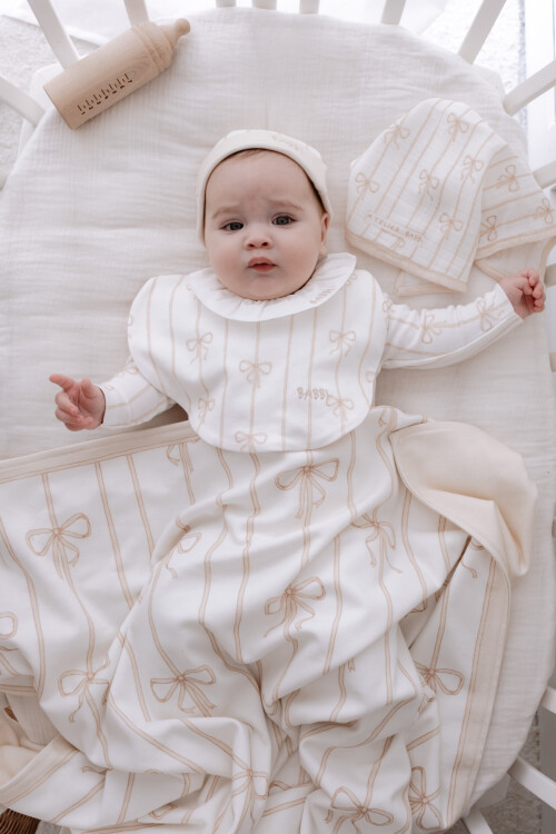 Newborn Set (5 Piece) - Ribbon/Beige