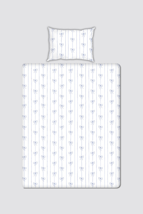BABY/CHILD SHEET SET - RIBBON / BLUE