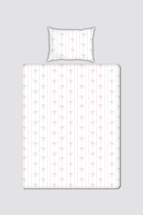 BABY/CHILD SHEET SET - RIBBON / PINK