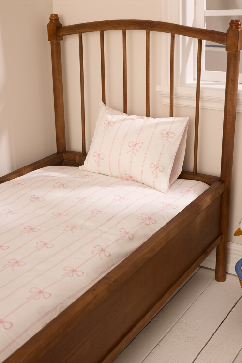 BABY/CHILD SHEET SET - RIBBON / PINK