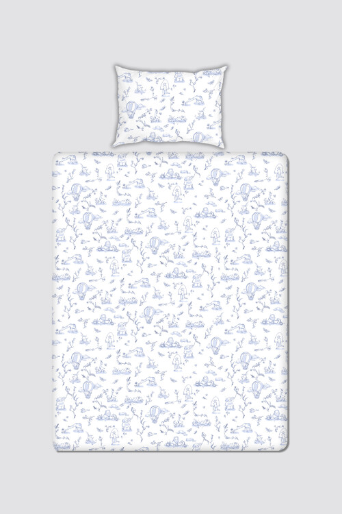BABY/CHILD SHEET SET - TOILE DE JOUY / BLUE