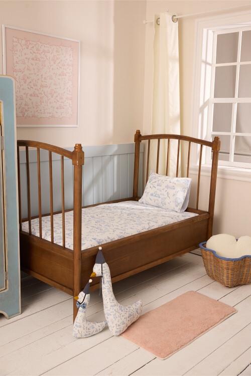 BEBEK/ÇOCUK ÇARŞAF SETİ - TOILE DE JOUY / MAVİ