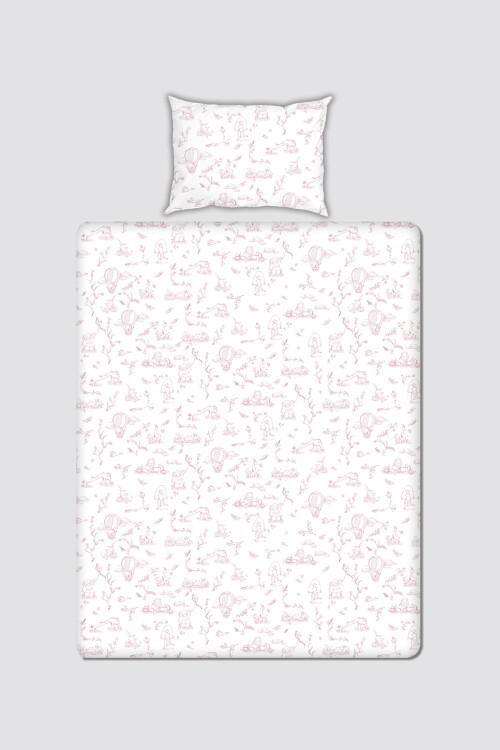 BABY/CHILD SHEET SET - TOILE DE JOUY / PINK