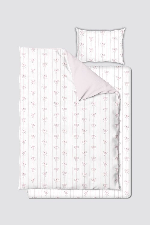 BEBEK/ÇOCUK NEVRESİM TAKIMI - KURDELE / PEMBE