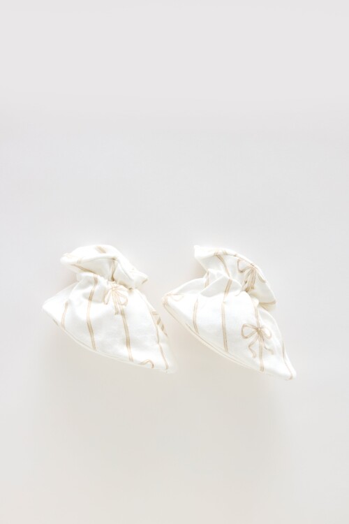Booties - Ribbon / Beige