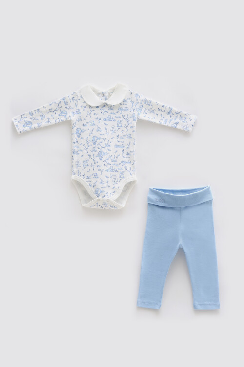 Body & Pants Set (2-Piece) - Toile De Jouy / Blue