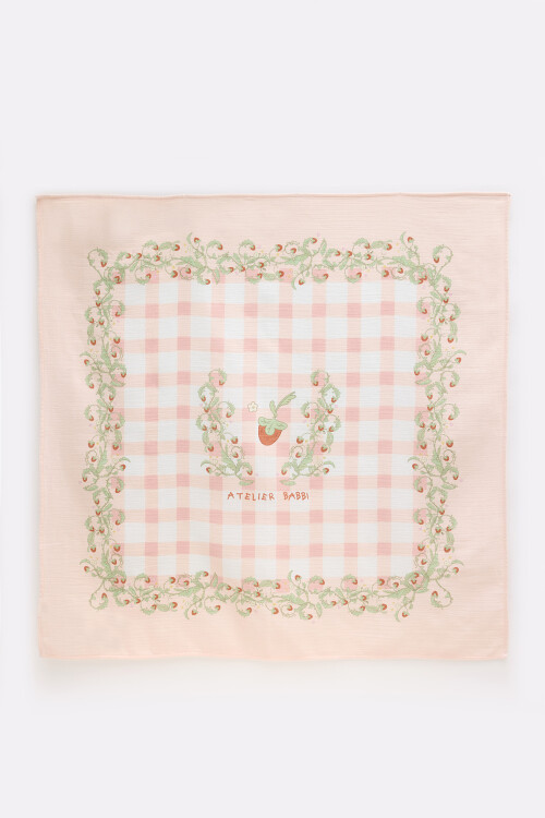 Çift Katlı Müslin Bebek Örtüsü - Çilek