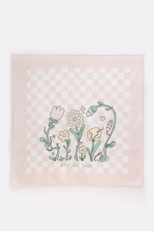 Çift Katlı Müslin Bebek Örtüsü - Dama