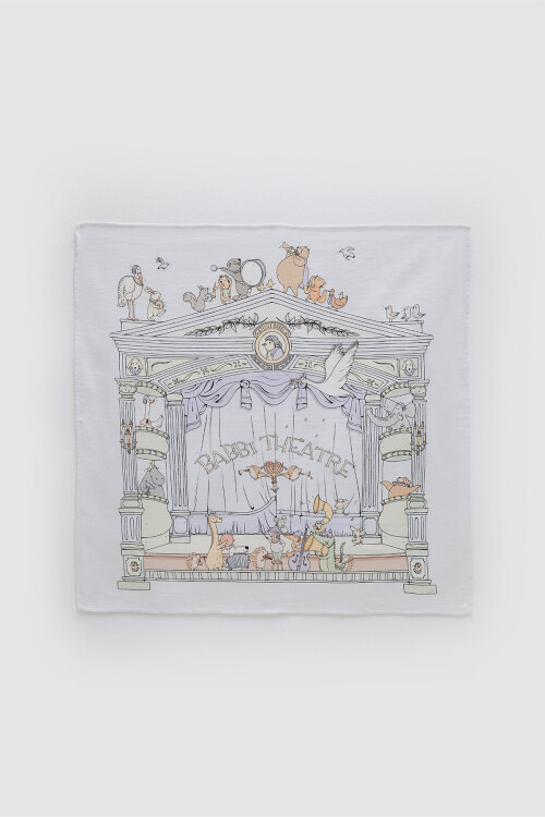 Çift Katlı Müslin Bebek Örtüsü - Theatre / Mavi