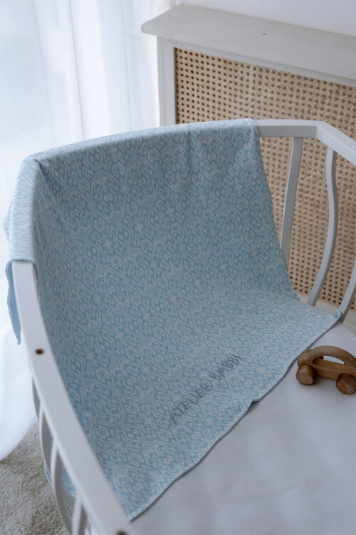 Double Sided Blanket - Ikat / Blue