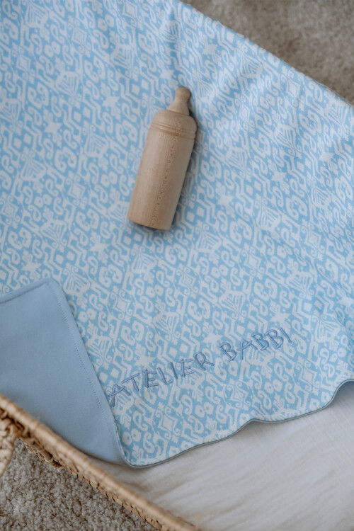 Double Sided Blanket - Ikat / Blue