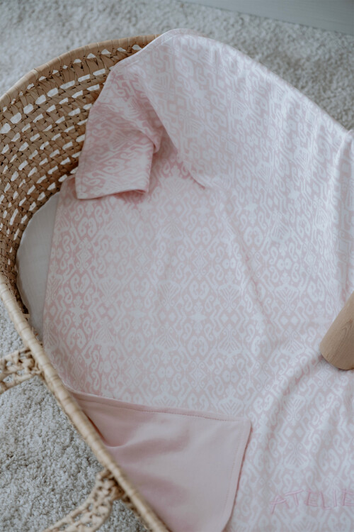 Double Sided Blanket - Ikat / Pink