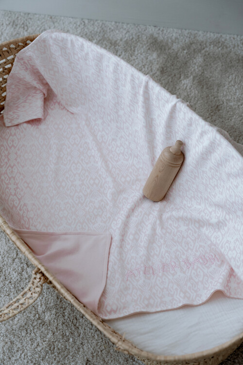Double Sided Blanket - Ikat / Pink