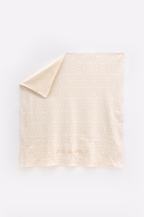 Double Sided Blanket - Ikat / Beige