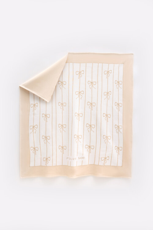 Double Sided Blanket - Ribbon / Beige