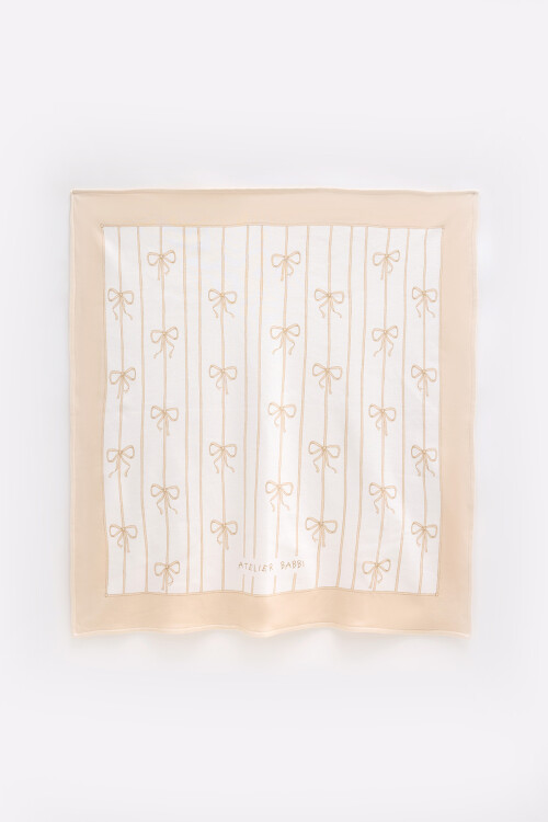 Double Sided Blanket - Ribbon / Beige