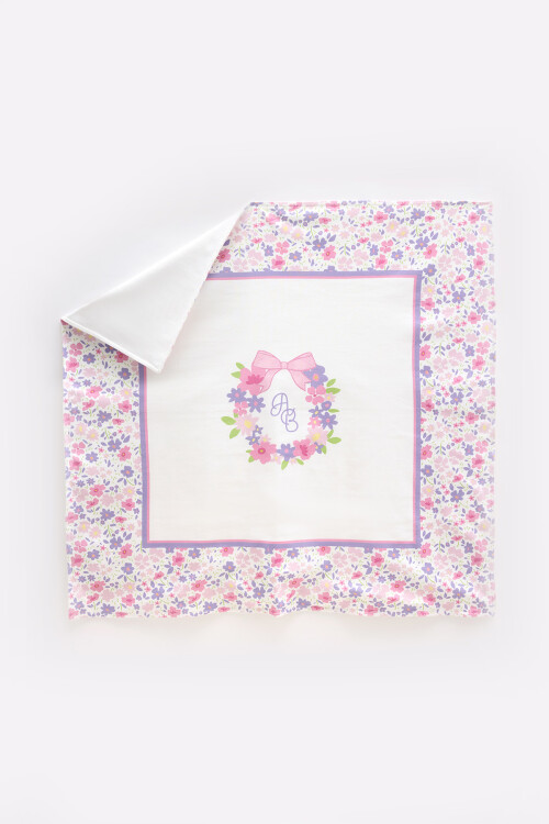 Double Sided Blanket - Tiny Flowers / Pink