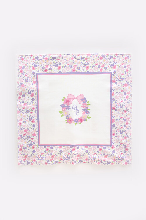 Double Sided Blanket - Tiny Flowers / Pink
