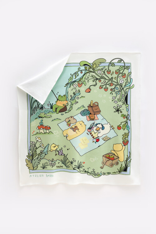 Çift Taraflı Bebek Battaniyesi - Piknik