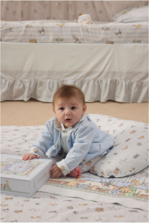 Double Side Baby Cardigan - Theatre / Blue