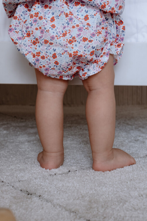 Baby Dress - Tiny Flowers / Red