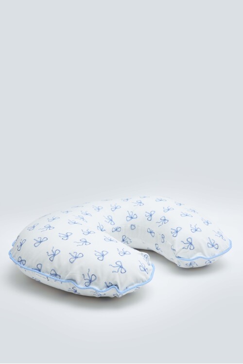 NURSING PILLOW - RIBBON/BLUE