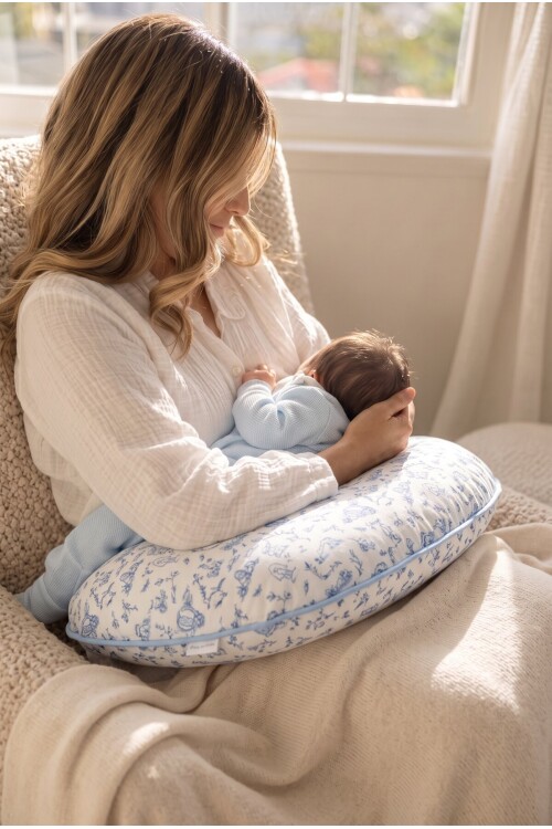 NURSING PILLOW - TOILE DE JOUY / BLUE