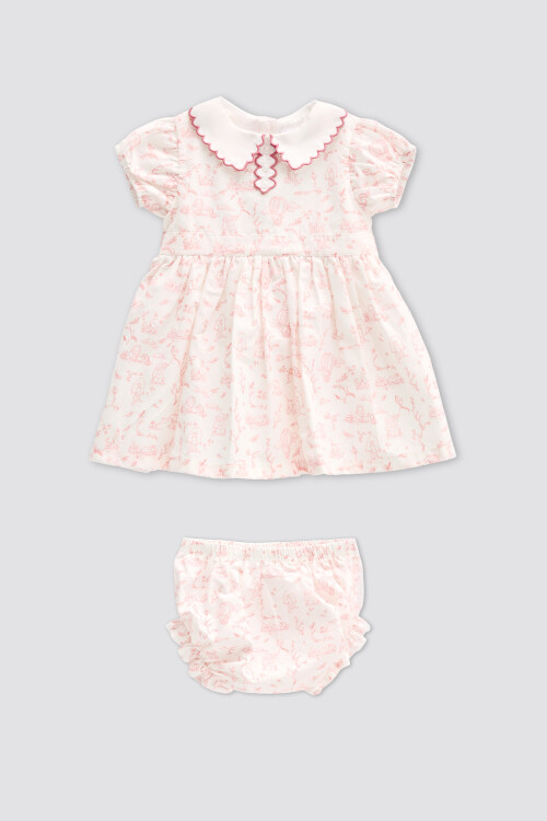 Baby Dress - Toile de Jouy / Pink