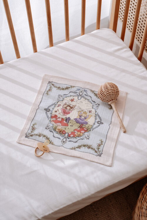 Muslin Swaddle and 3 Piece Mouth Cloth Set - Fairy Tale