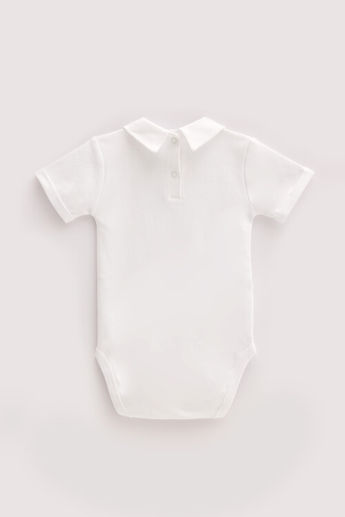 Embroidered Baby Bodysuit - Toile de Jouy / Beige