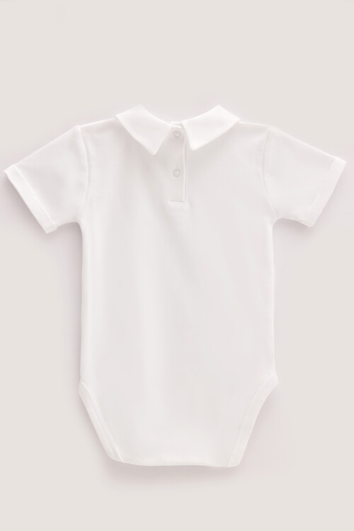 Embroidered Baby Bodysuit - Toile de Jouy / Blue