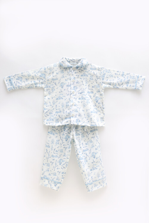 Pyjama Set - Toile de Jouy / Blue