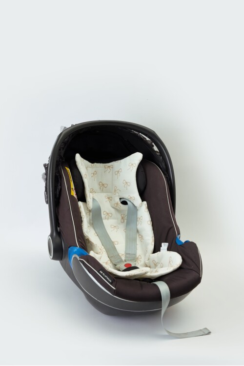 STROLLER CUSHION - RIBBON/BEIGE