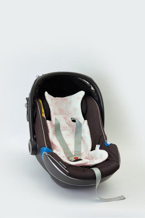 STROLLER CUSHION - RIBBON/PINK