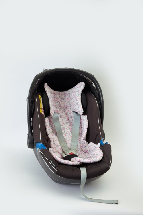 STROLLER CUSHION - TINY FLOWERS/PINK