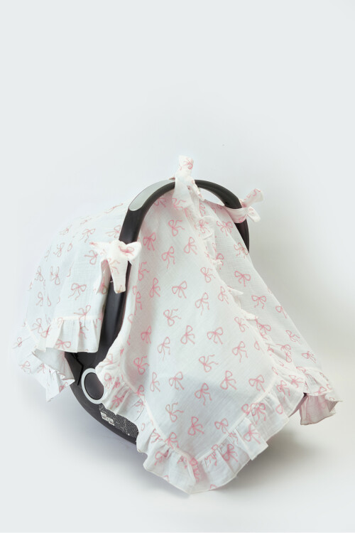STROLLER BLANKET - RIBBON/PINK
