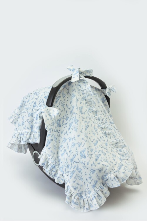 STROLLER BLANKET - TOILE DE JOUY/BLUE