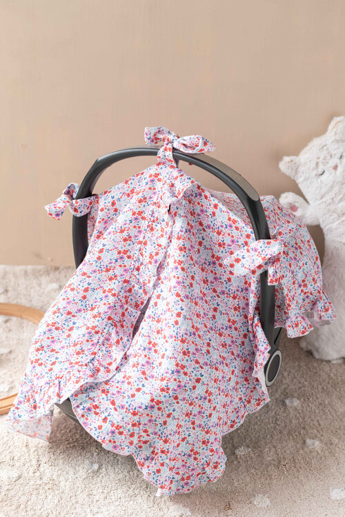 Stroller Set - Tiny Flowers / Red