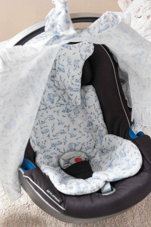 Stroller Set - Toile De Jouy / Blue